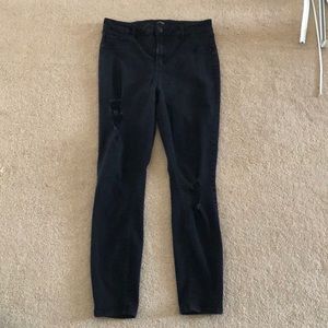 High waisted Ripped Black Jeans